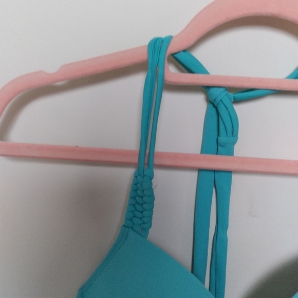 Aerie Teal Bridget Push Up Braid Detail Bikini Top Size 34C - Picture 5 of 11